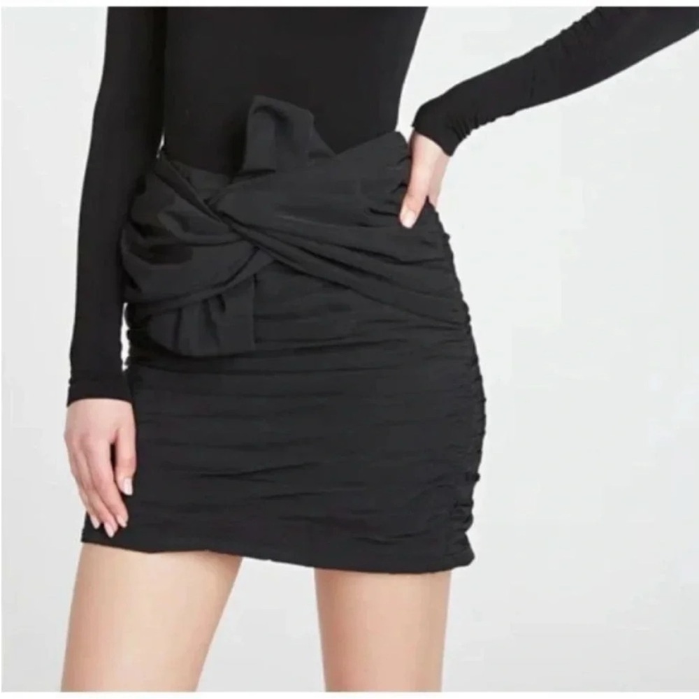 Amur black Kehlani ruched mini skirt